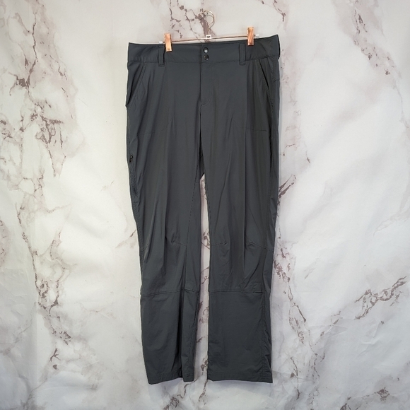Columbia Pants Womens 16 R Roll Up Convertible Gray Nylon Hiking Camping Commute - Picture 1 of 13